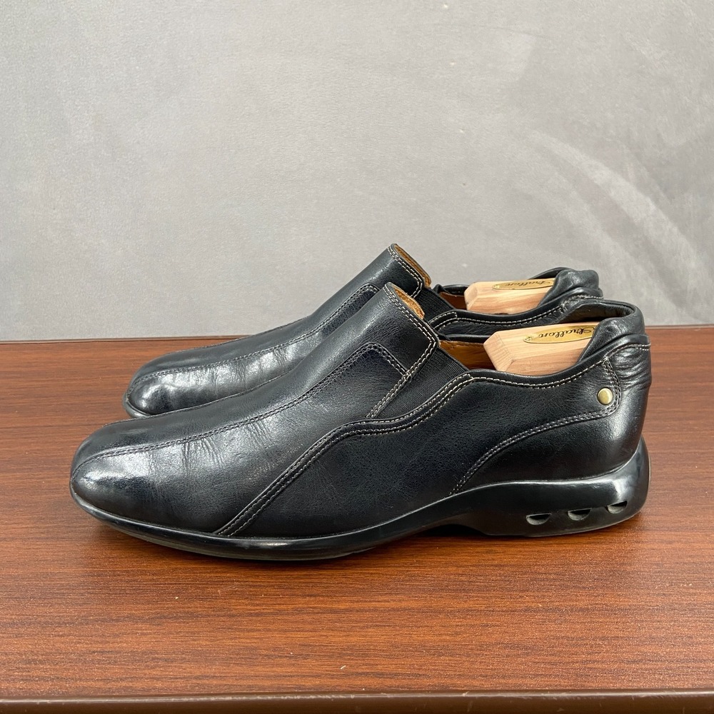 Cole Haan Air C06077 Mens 9 M Casual Shoes Black Bicycle Toe Slip On Loafer